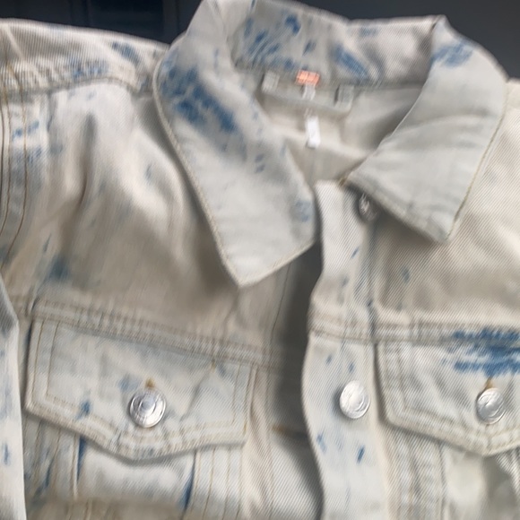 Tye dye denim jacket j NWT Jones tie dye blue Jean jacket size Small mid… - Picture 3 of 15